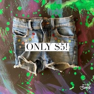 Old Navy Toddler Girls Embroidered Denim Shorts
